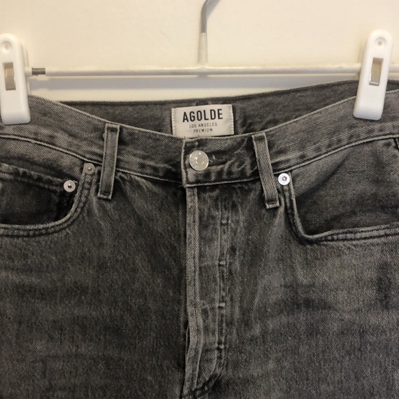 Agolde Riley Distressed Jean Gray - Picture 3 of 8